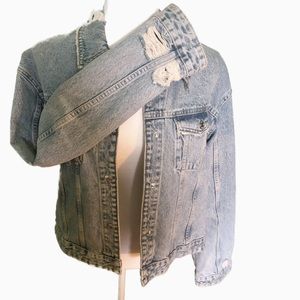Zara Distressed Jean Jacket